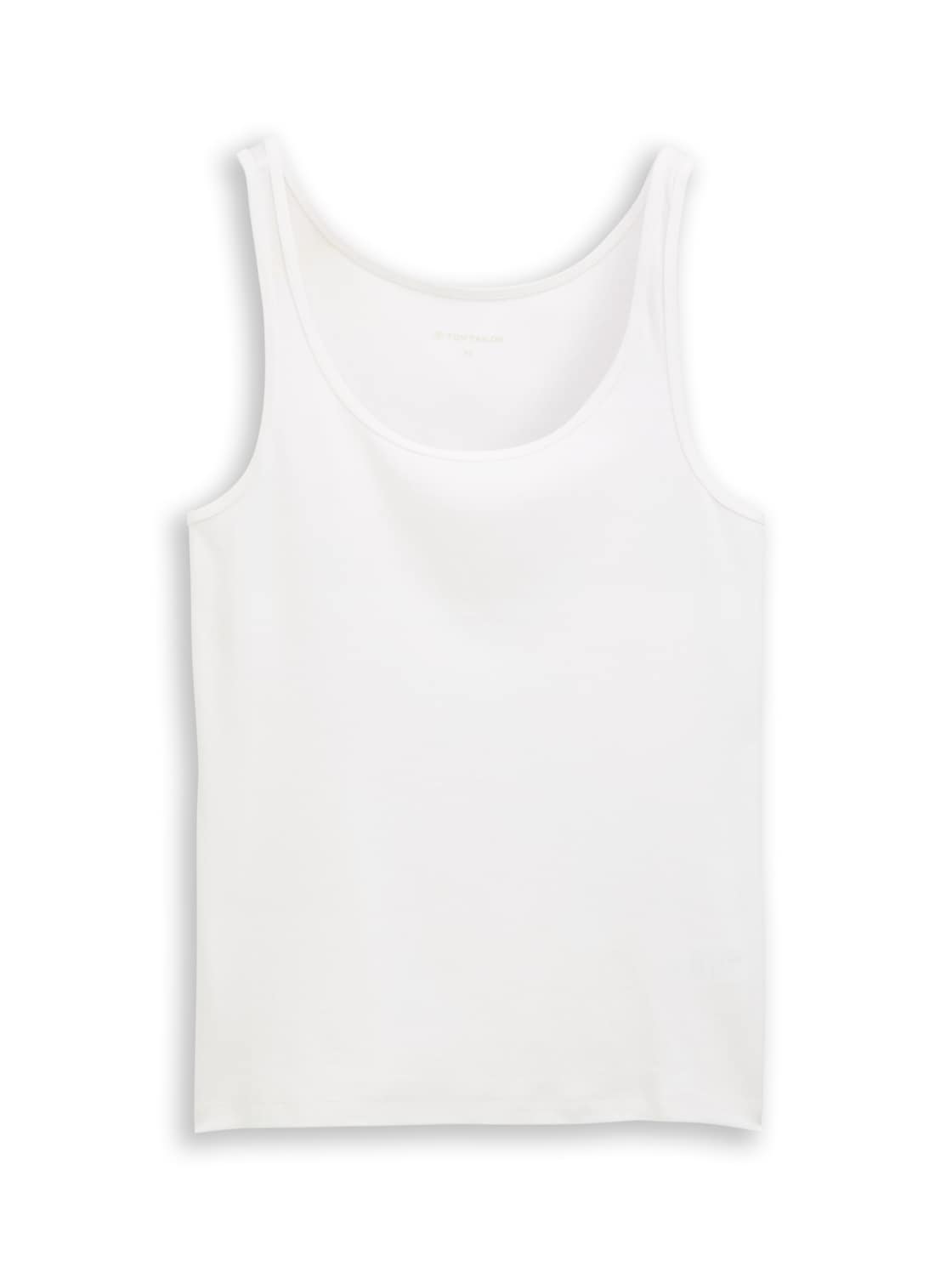 TOM TAILOR Damen Basic Slim Fit Top, weiß, Uni, Gr. XS TOM TAILOR Damen Basic Slim Fit Top, weiß, Uni, Gr. XS von Tom Tailor