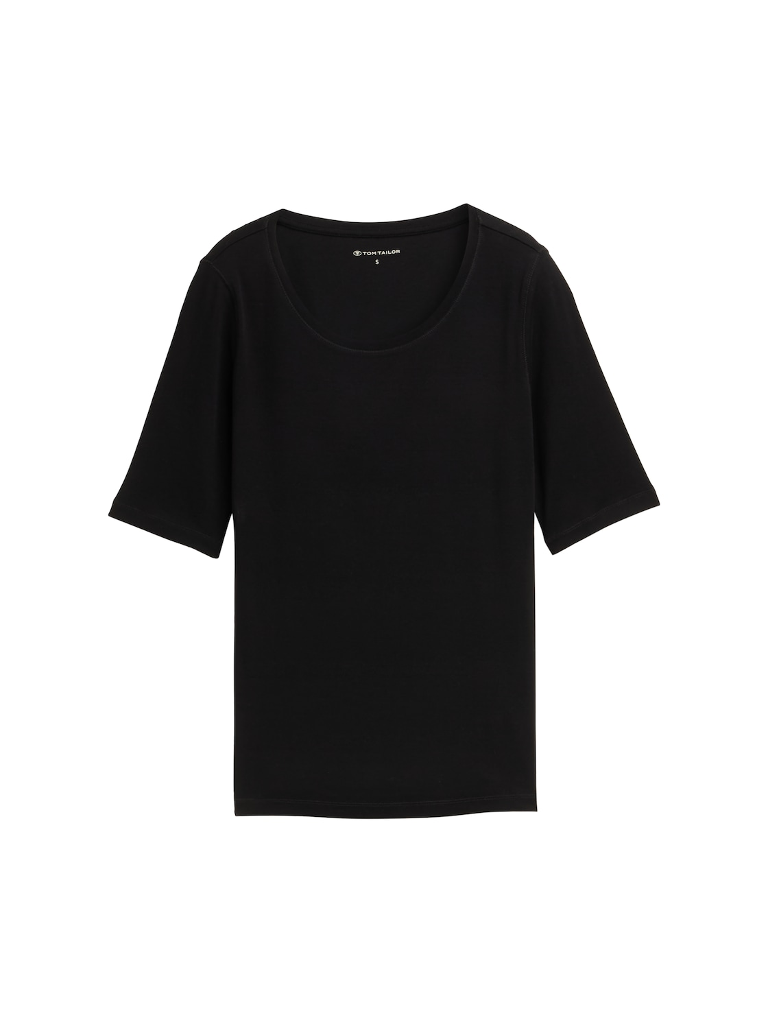 TOM TAILOR Damen Basic T-Shirt, schwarz, Uni, Gr. XS TOM TAILOR Damen Basic T-Shirt, schwarz, Uni, Gr. XS von Tom Tailor