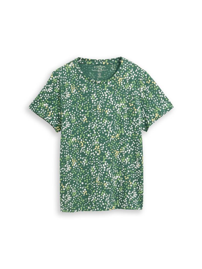 TOM TAILOR Damen T-Shirt mit Print, blau, Gemustert, Gr. XL von Tom Tailor