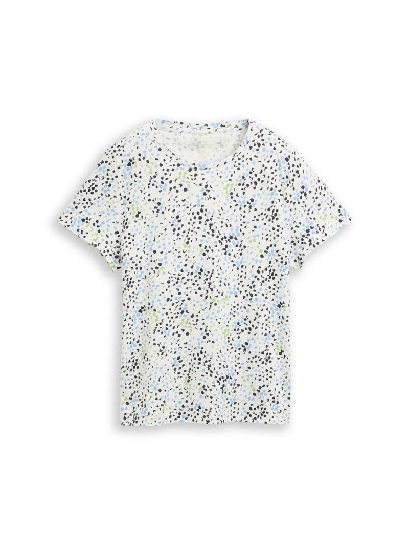 TOM TAILOR Damen T-Shirt mit Print, weiß, Gemustert, Gr. XS TOM TAILOR Damen T-Shirt mit Print, weiß, Gemustert, Gr. XS von Tom Tailor