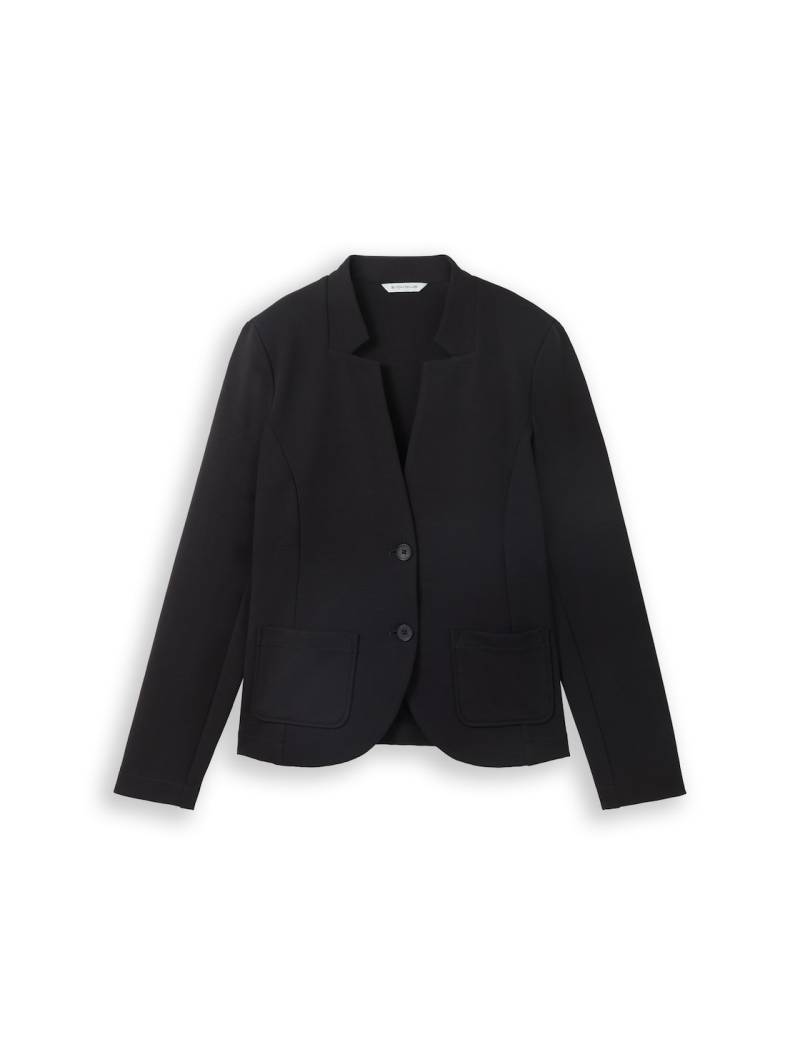 TOM TAILOR Damen Slim Fit Blazer mit Ottoman Struktur, schwarz, Uni, Gr. S TOM TAILOR Damen Slim Fit Blazer mit Ottoman Struktur, schwarz, Uni, Gr. S von Tom Tailor