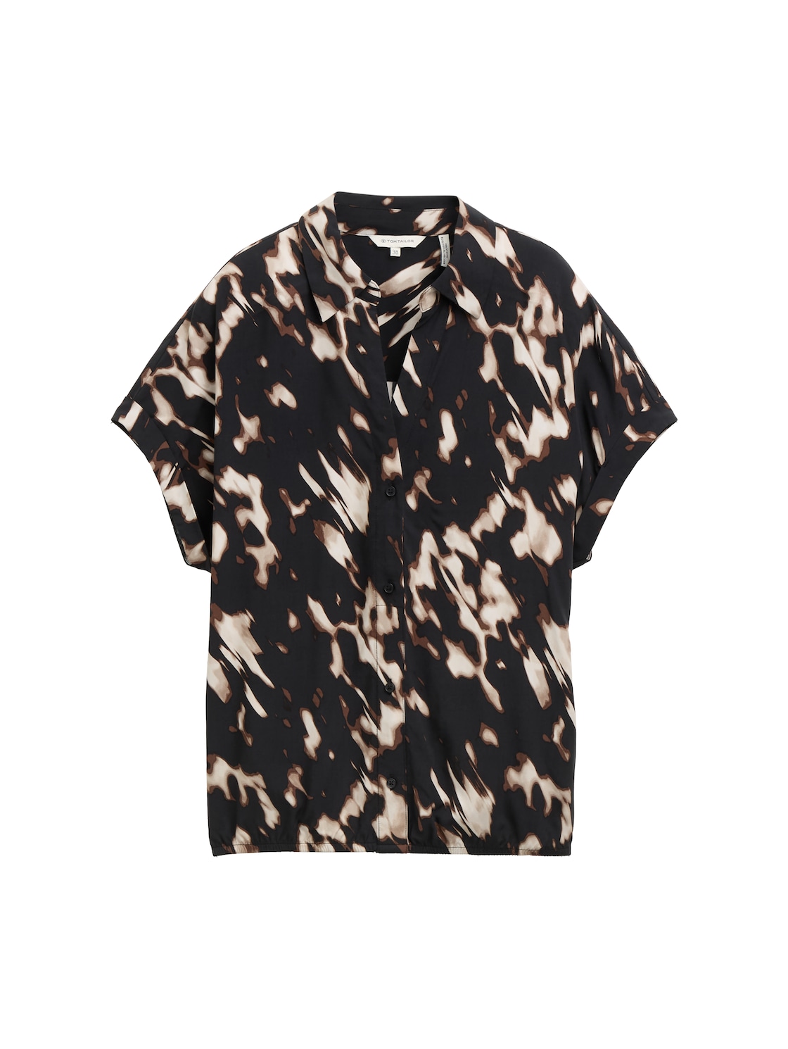 TOM TAILOR Damen Bluse mit Muster, braun, Animalprint, Gr. 46 von Tom Tailor