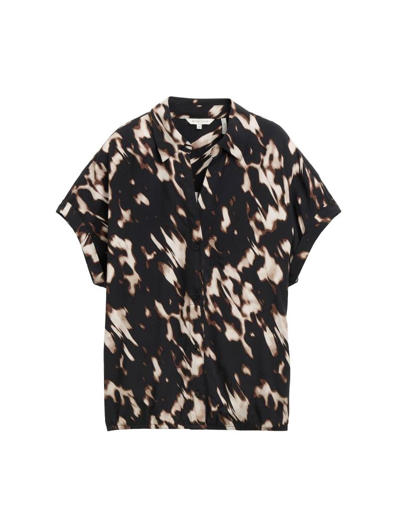 TOM TAILOR Damen Bluse mit Muster, braun, Animalprint, Gr. 46 von Tom Tailor