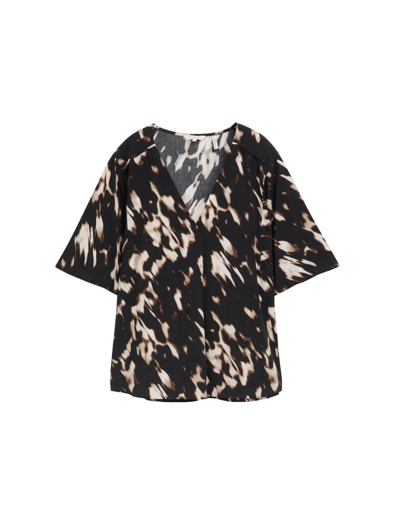 TOM TAILOR Damen Bluse mit Muster, braun, Animalprint, Gr. 40 von Tom Tailor