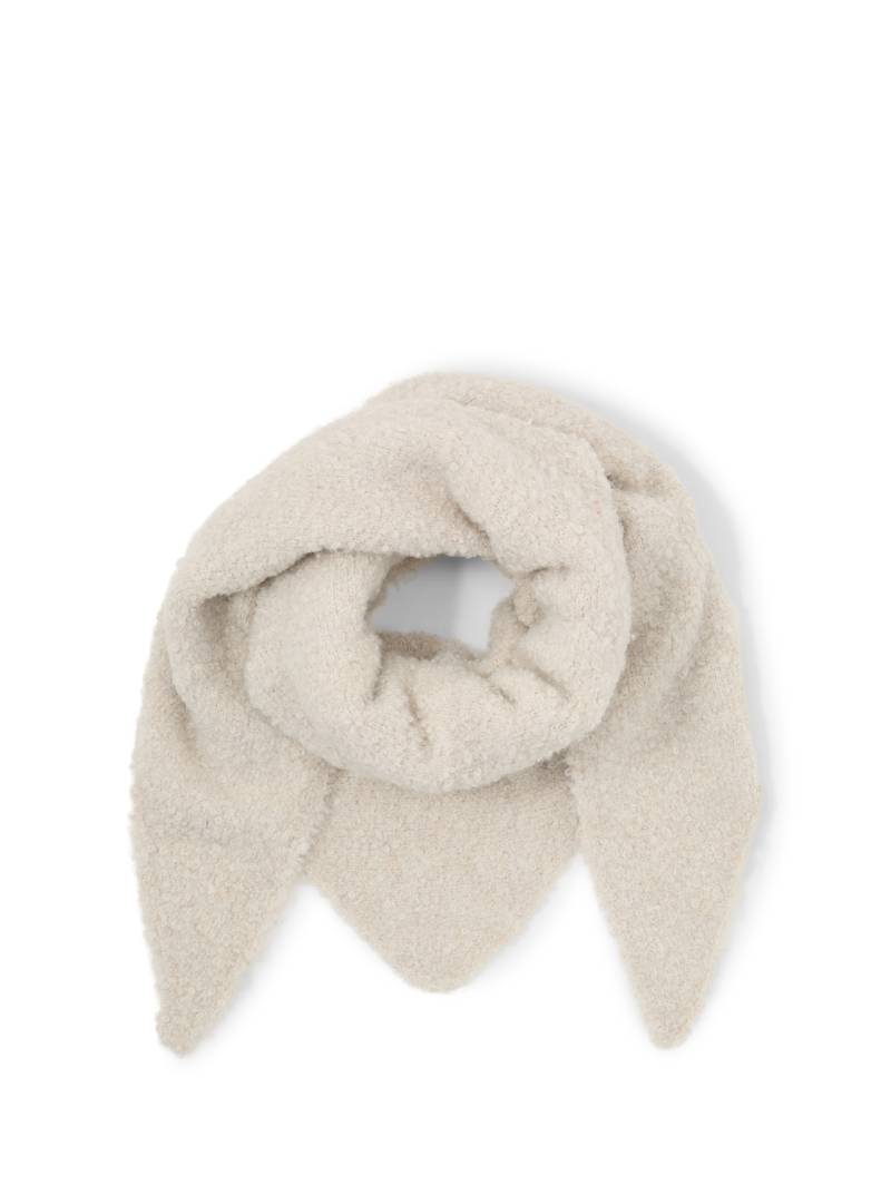 TOM TAILOR Damen Bouclé Dreieck Schal, beige, Meliert, Gr. ONESIZE von Tom Tailor