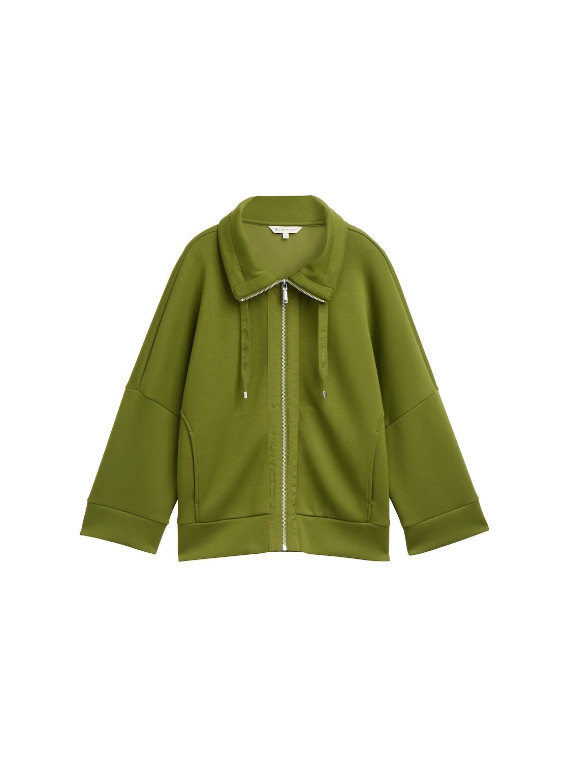 TOM TAILOR Damen Boxy Fit Scuba Sweatjacke, grün, Uni, Gr. S TOM TAILOR Damen Boxy Fit Scuba Sweatjacke, grün, Uni, Gr. S von Tom Tailor