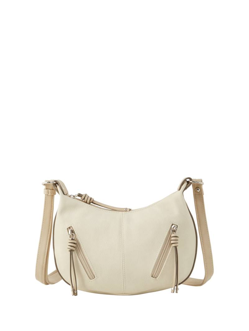 TOM TAILOR Damen TTCAIA S Umhängetasche mit Reißverschluss-Details, weiß, Uni, Gr. ONESIZE von Tom Tailor