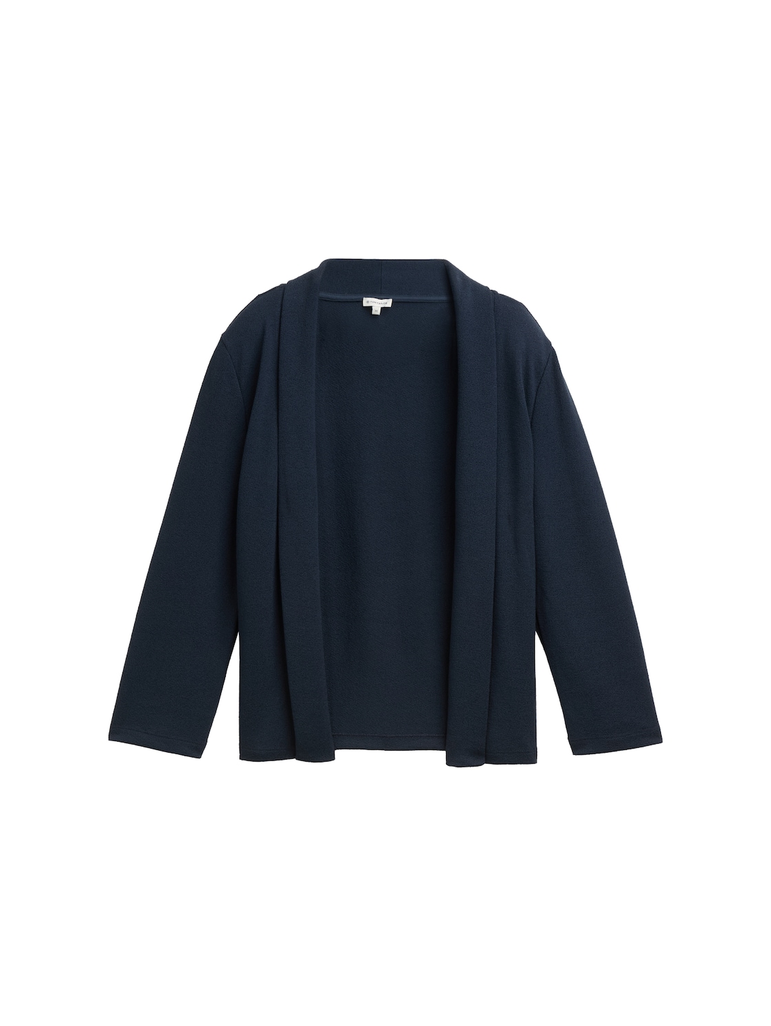 TOM TAILOR Damen Cardigan mit Schalkragen, blau, Uni, Gr. S von Tom Tailor