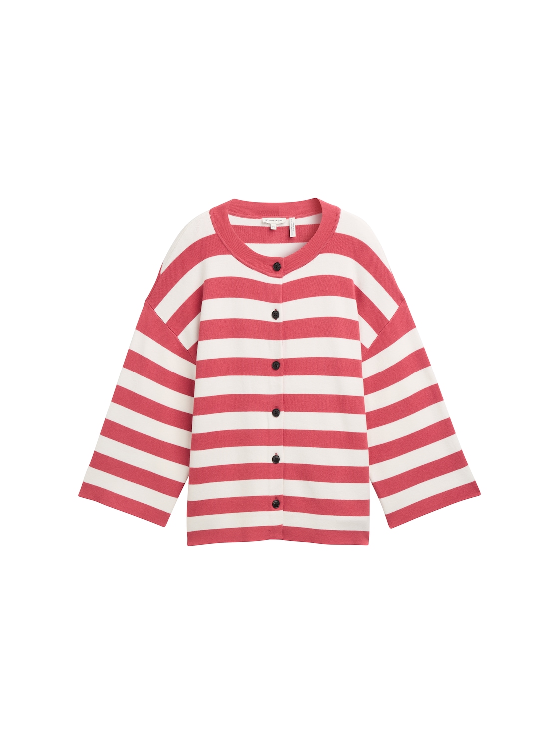 TOM TAILOR Damen Cardigan mit Streifenmuster, rot, Gestreift, Gr. XL TOM TAILOR Damen Cardigan mit Streifenmuster, rot, Gestreift, Gr. XL von Tom Tailor