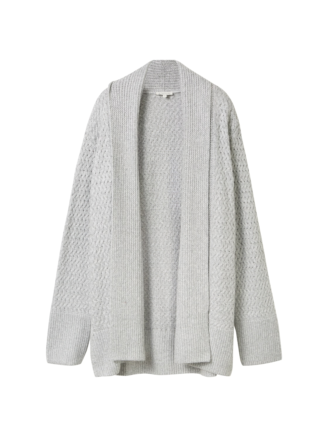 TOM TAILOR Damen Cardigan mit Struktur, grau, Uni, Gr. XXL TOM TAILOR Damen Cardigan mit Struktur, grau, Uni, Gr. XXL von Tom Tailor