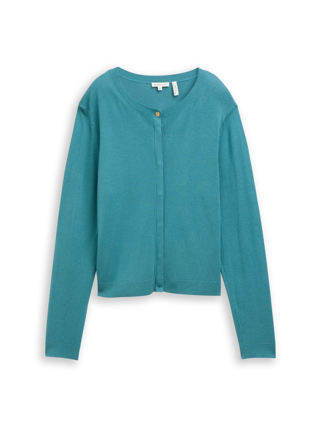 TOM TAILOR Damen Cardigan mit verdeckter Knopfleiste, blau, Uni, Gr. XXL von Tom Tailor