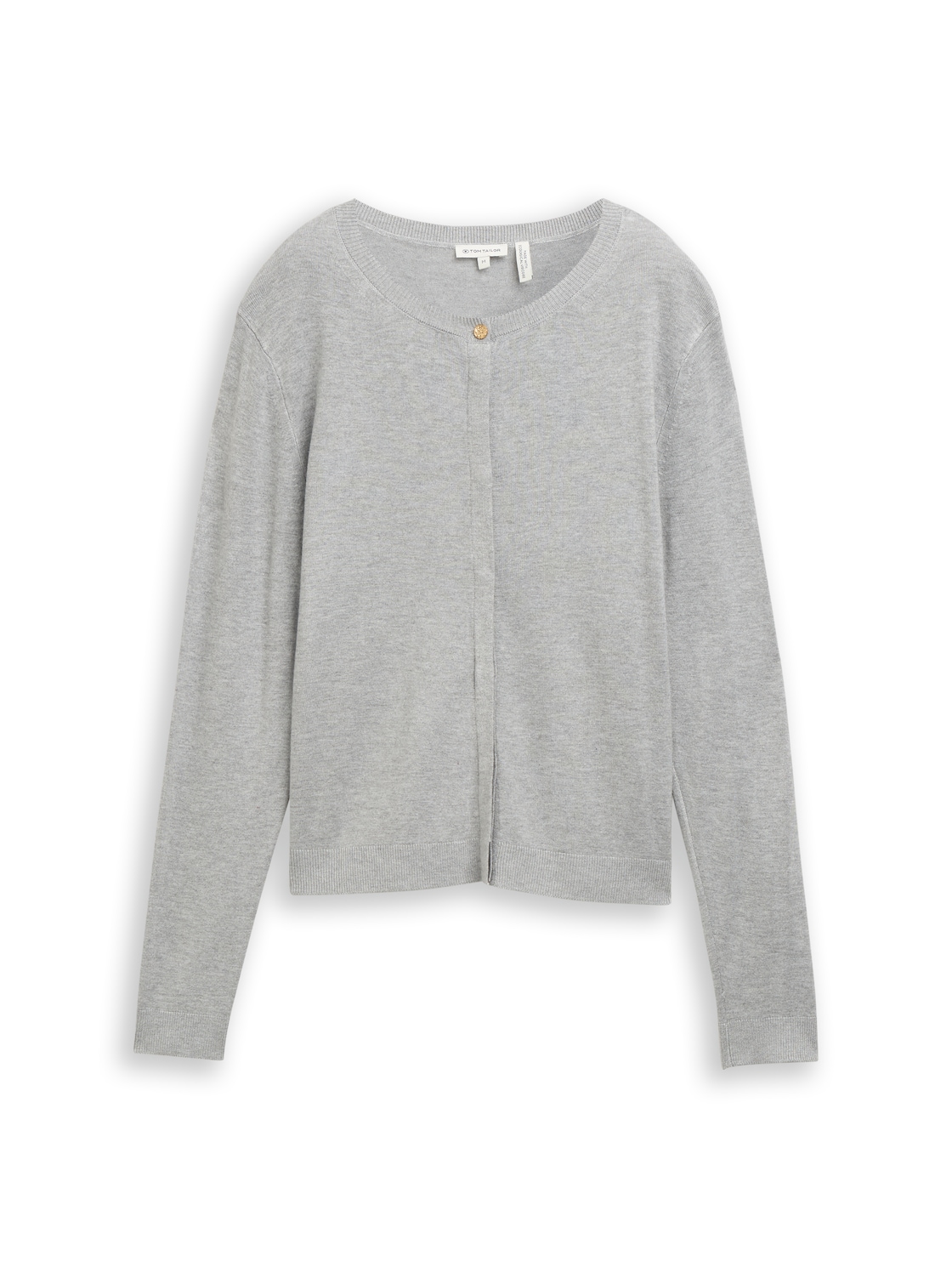 TOM TAILOR Damen Cardigan mit verdeckter Knopfleiste, bunt, Meliert, Gr. L von Tom Tailor