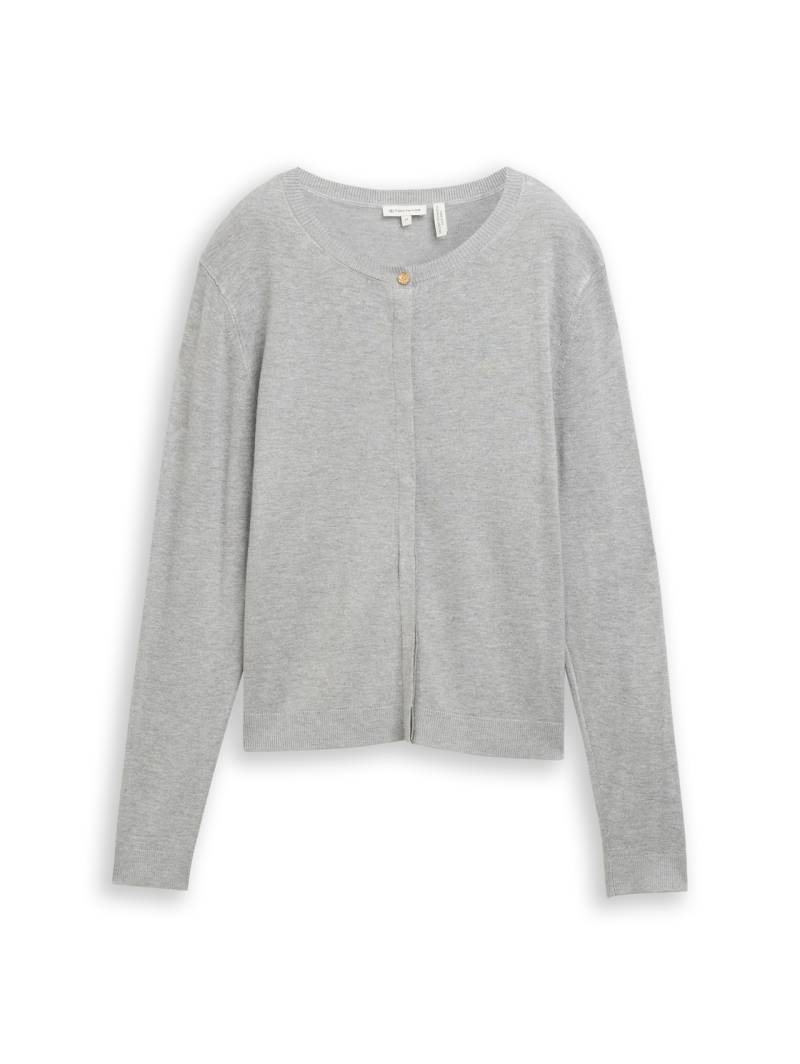 TOM TAILOR Damen Cardigan mit verdeckter Knopfleiste, bunt, Meliert, Gr. XS von Tom Tailor