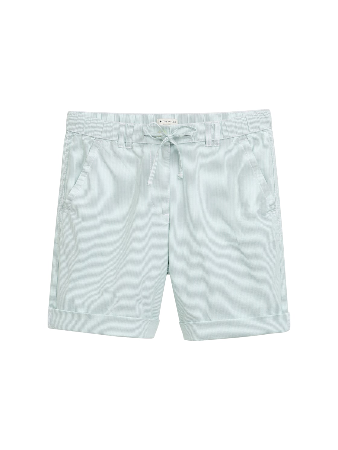 TOM TAILOR Damen Chino Bermuda Shorts mit Kordelzug, grün, Gemustert, Gr. 34 TOM TAILOR Damen Chino Bermuda Shorts mit Kordelzug, grün, Gemustert, Gr. 34 von Tom Tailor