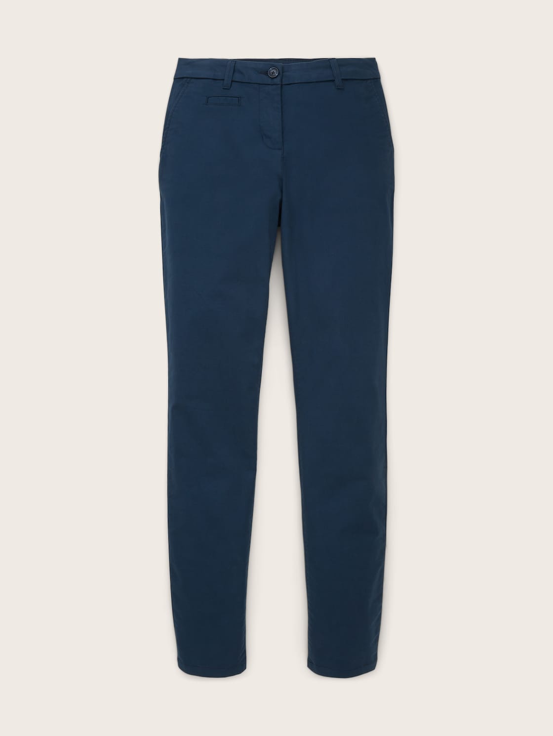 TOM TAILOR Damen Chino Hose, blau, Uni, Gr. 36/30 von Tom Tailor