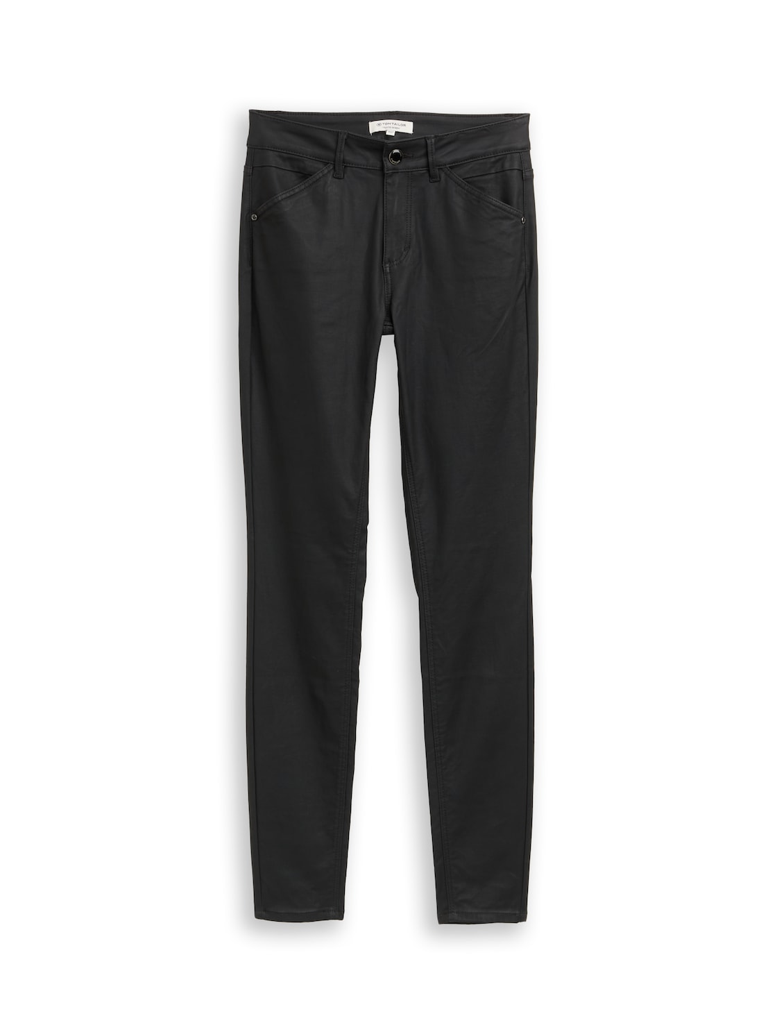 TOM TAILOR Damen Coated TTLUCIE SKINNY Jeans, schwarz, Uni, Gr. 32/34 von Tom Tailor