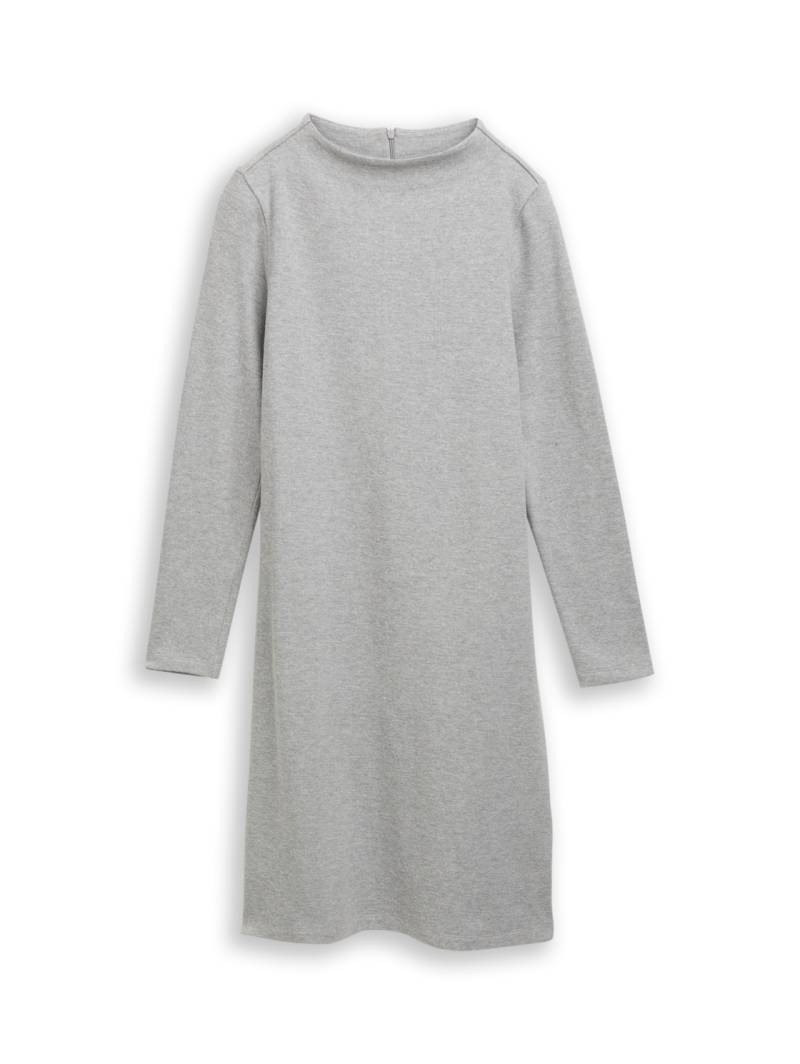 TOM TAILOR Damen Cosy Kleid mit Stehkragen, bunt, Meliert, Gr. 46 von Tom Tailor