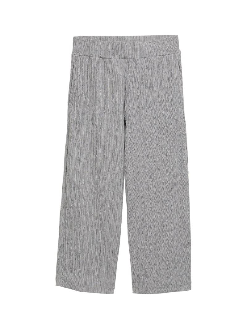 TOM TAILOR Damen Crinkle Culotte Hose, schwarz, Gemustert, Gr. 42/28 von Tom Tailor