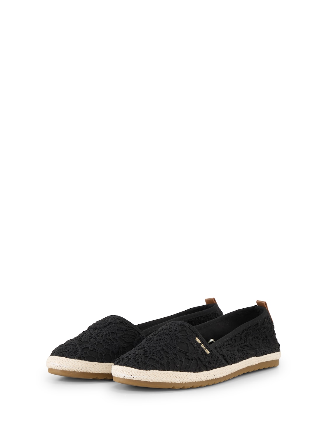 TOM TAILOR Damen Flache Espadrilles mit Blumenstickerei, schwarz, Geblümt, Gr. 37 von Tom Tailor