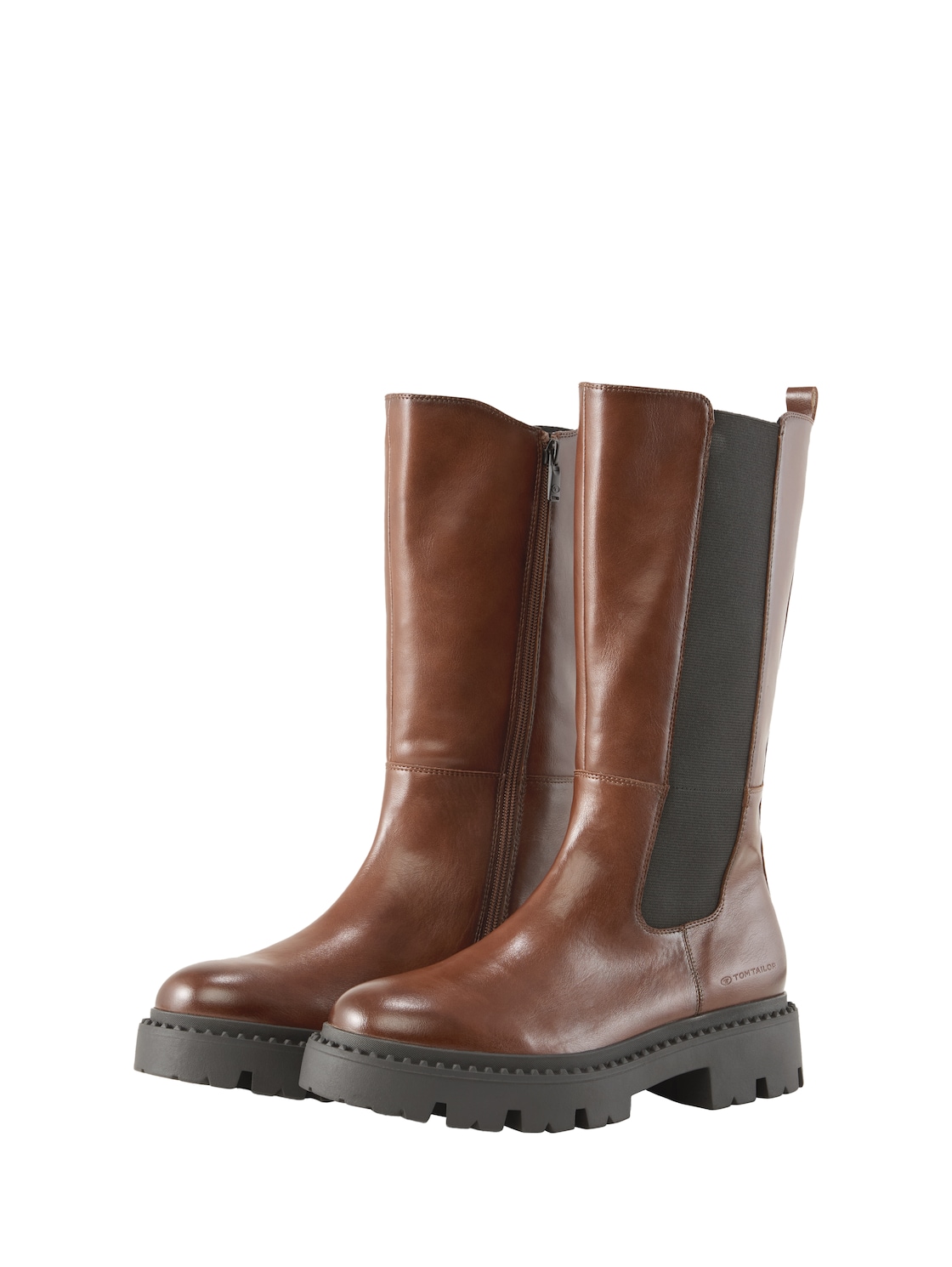 TOM TAILOR Damen Gefütterte Stiefel, braun, Uni, Gr. 41 von Tom Tailor