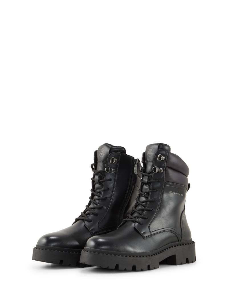 TOM TAILOR Damen Gefütterte Stiefel, schwarz, Uni, Gr. 40 von Tom Tailor