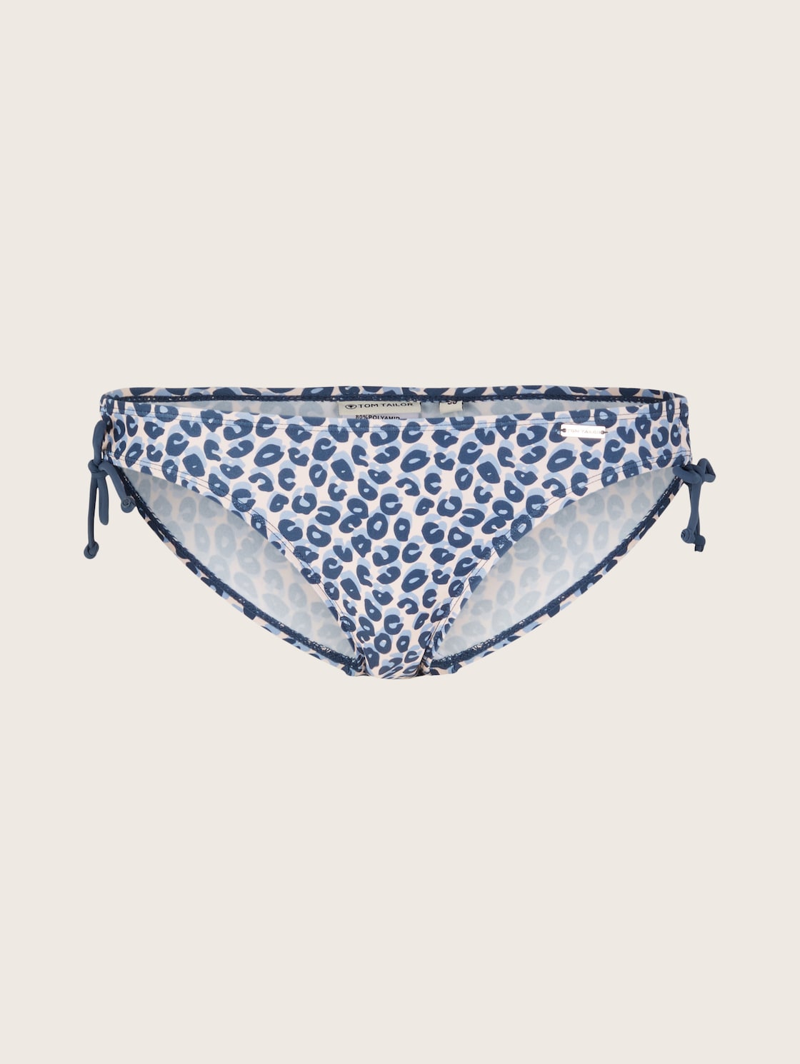 TOM TAILOR Damen Gemusterte Bikinihose, blau, Animalprint, Gr. 44 von Tom Tailor