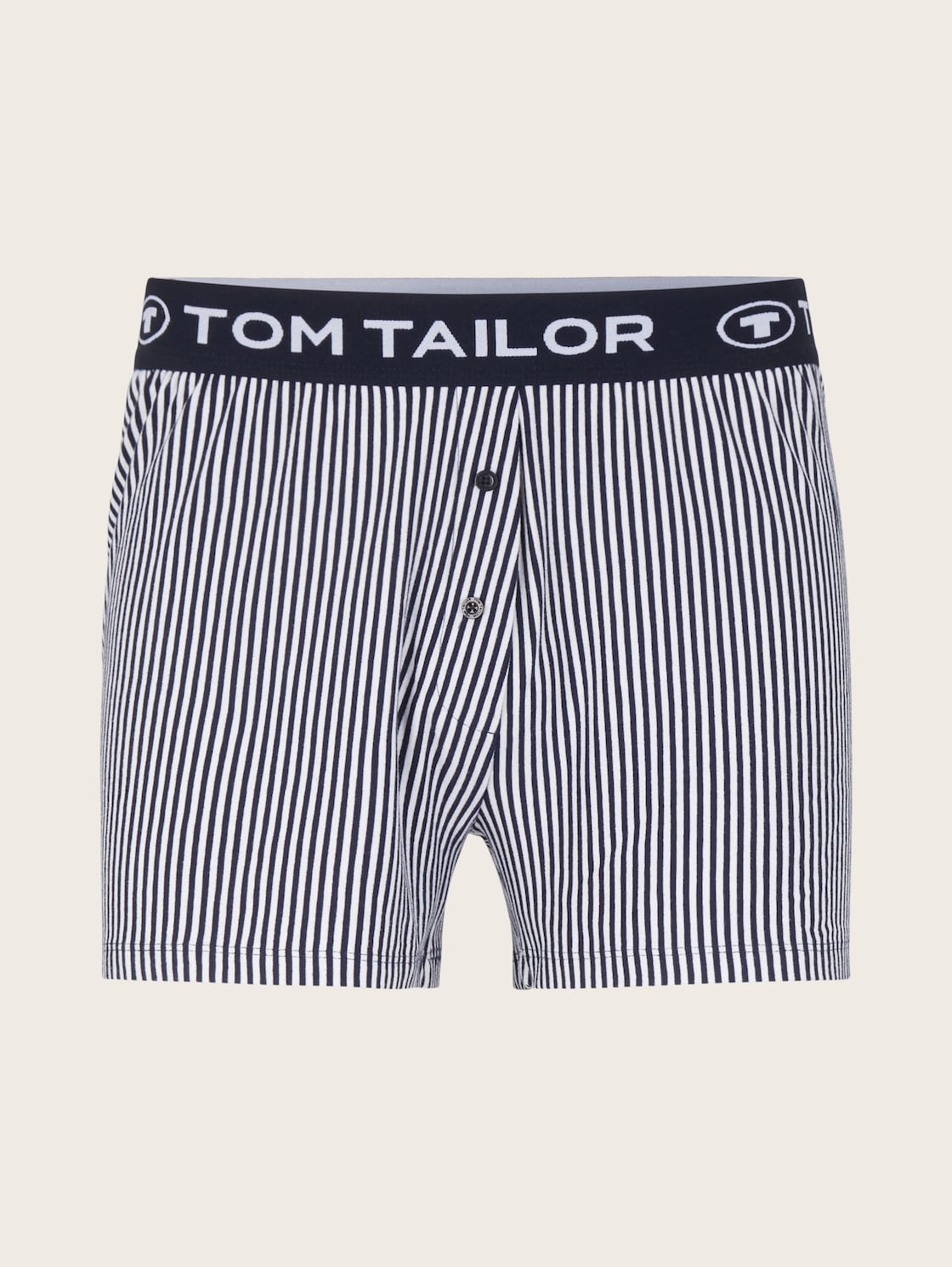 TOM TAILOR Damen Gestreifte Pyjamashort, blau, Streifenmuster, Gr. 36 von Tom Tailor