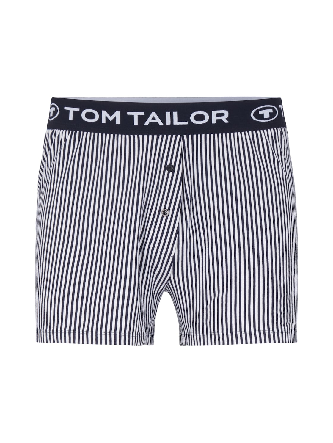 TOM TAILOR Damen Gestreifte Pyjamashort, blau, Streifenmuster, Gr. 38 von Tom Tailor