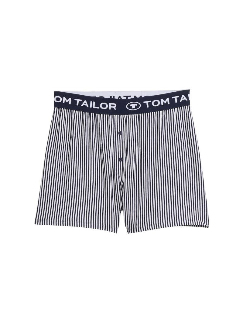 TOM TAILOR Damen Pyjama-Shorts mit Streifenmuster, blau, Gestreift, Gr. 40 von Tom Tailor