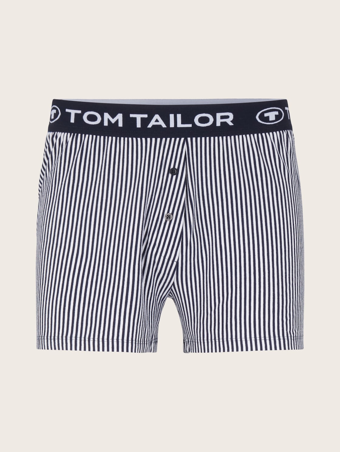 TOM TAILOR Damen Gestreifte Pyjamashort, blau, Streifenmuster, Gr. 42 von Tom Tailor