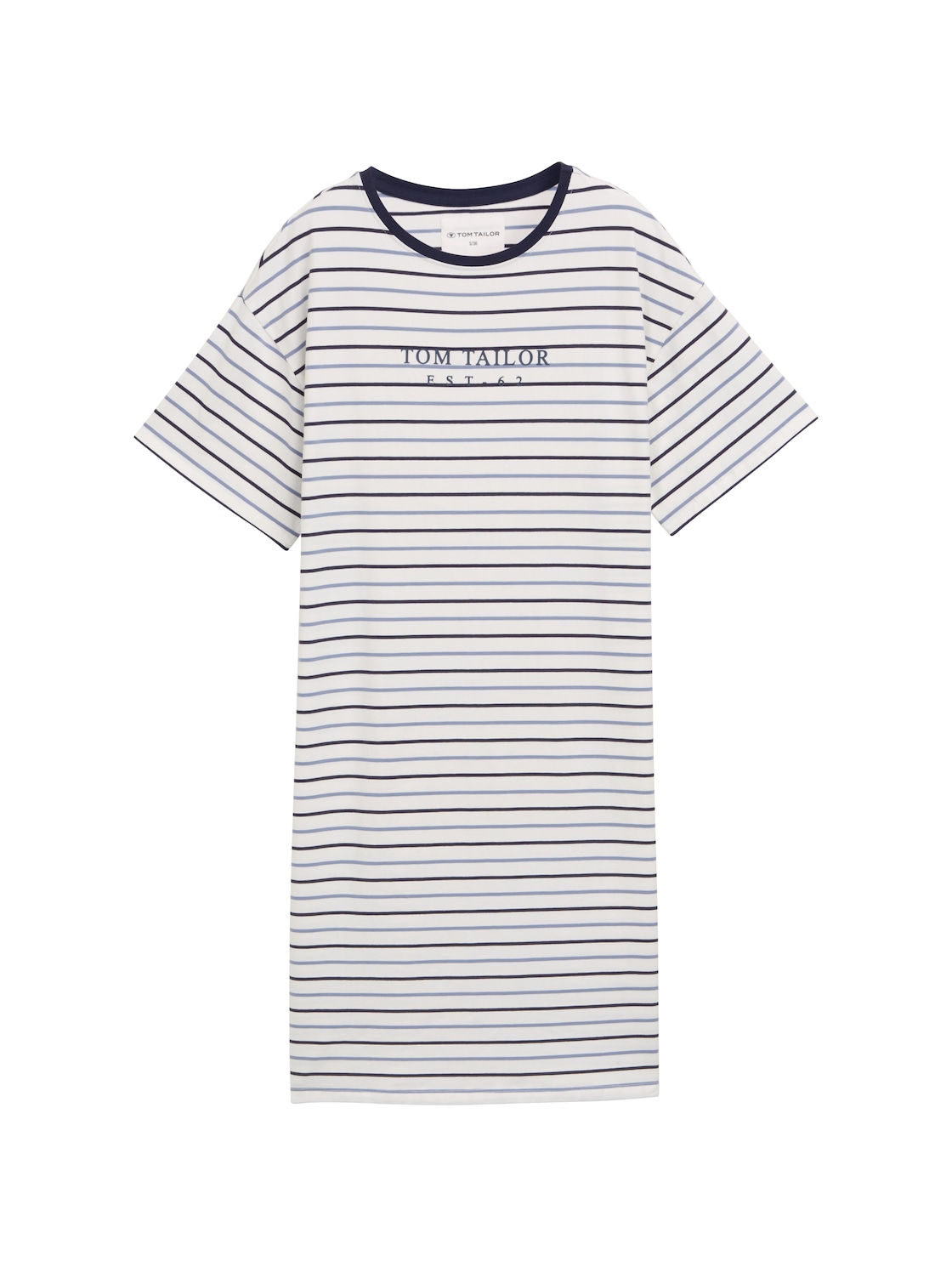 TOM TAILOR Damen Nachthemd mit Streifenmuster, blau, Gestreift, Gr. S/36 TOM TAILOR Damen Nachthemd mit Streifenmuster, blau, Gestreift, Gr. S/36 von Tom Tailor