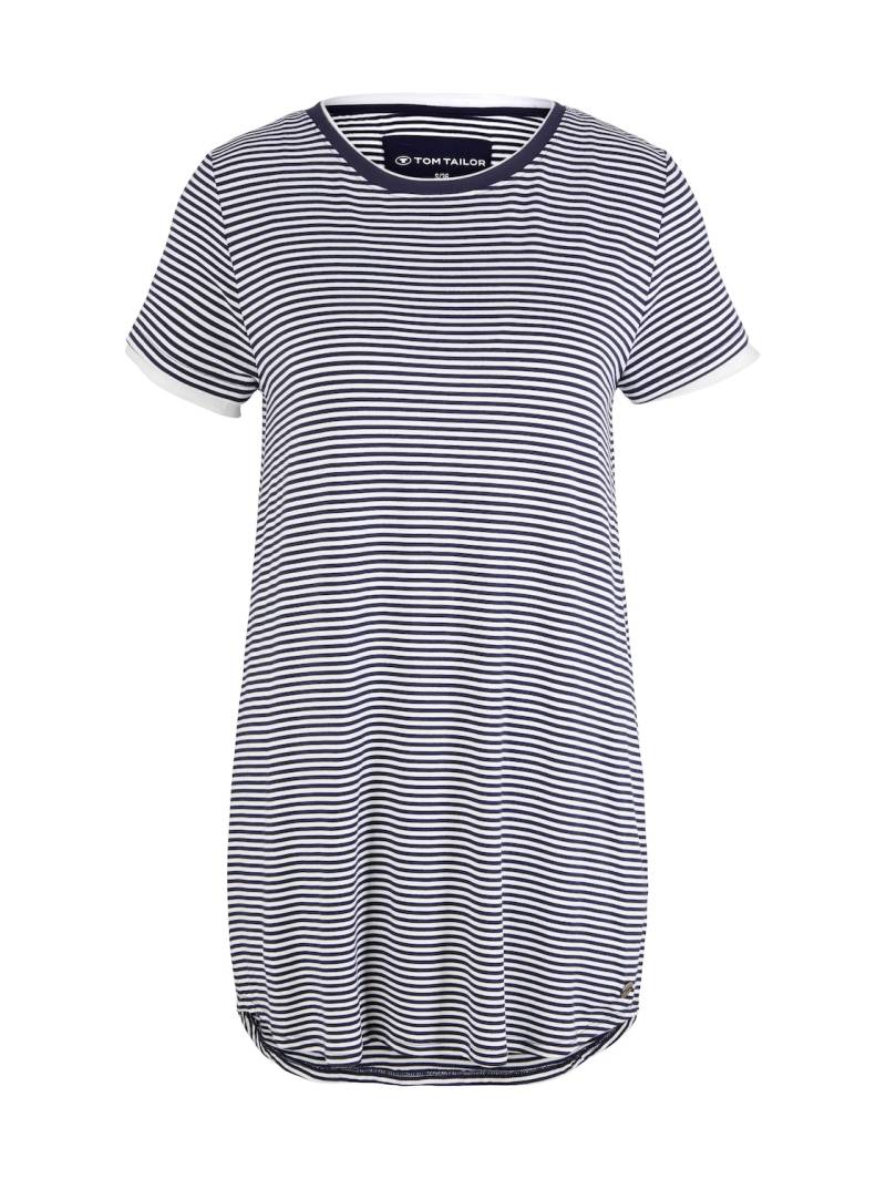 TOM TAILOR Damen Pyjama-Kleid mit Streifenmuster, blau, Gestreift, Gr. 38 von Tom Tailor