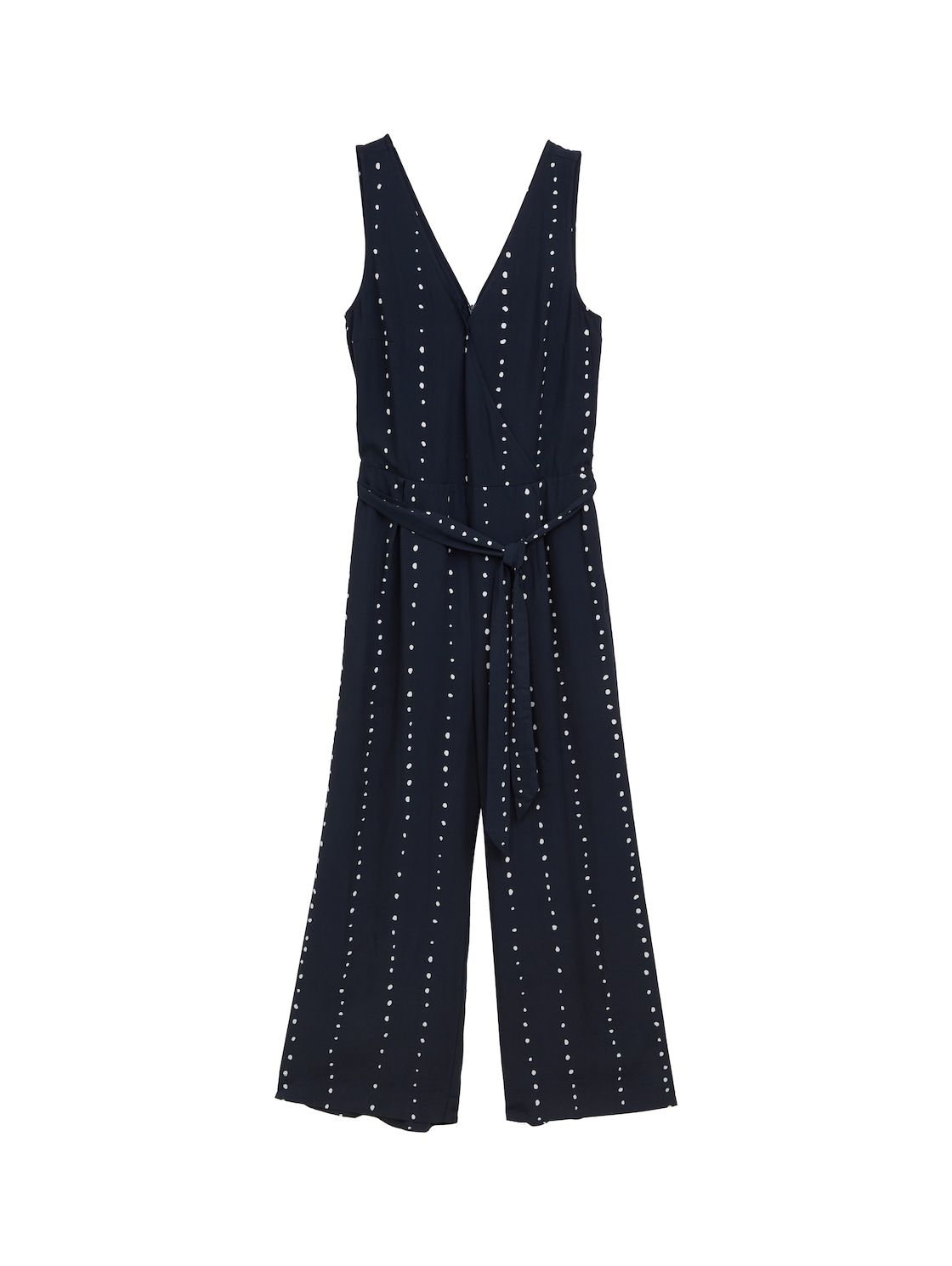 TOM TAILOR Damen Jumpsuit mit Allover-Print, blau, Gemustert, Gr. 42 von Tom Tailor