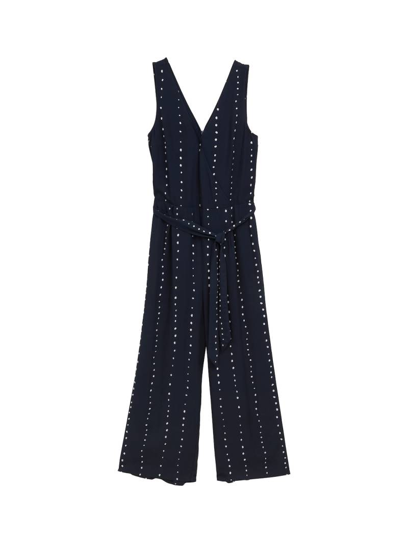 TOM TAILOR Damen Jumpsuit mit Allover-Print, blau, Gemustert, Gr. 42 von Tom Tailor