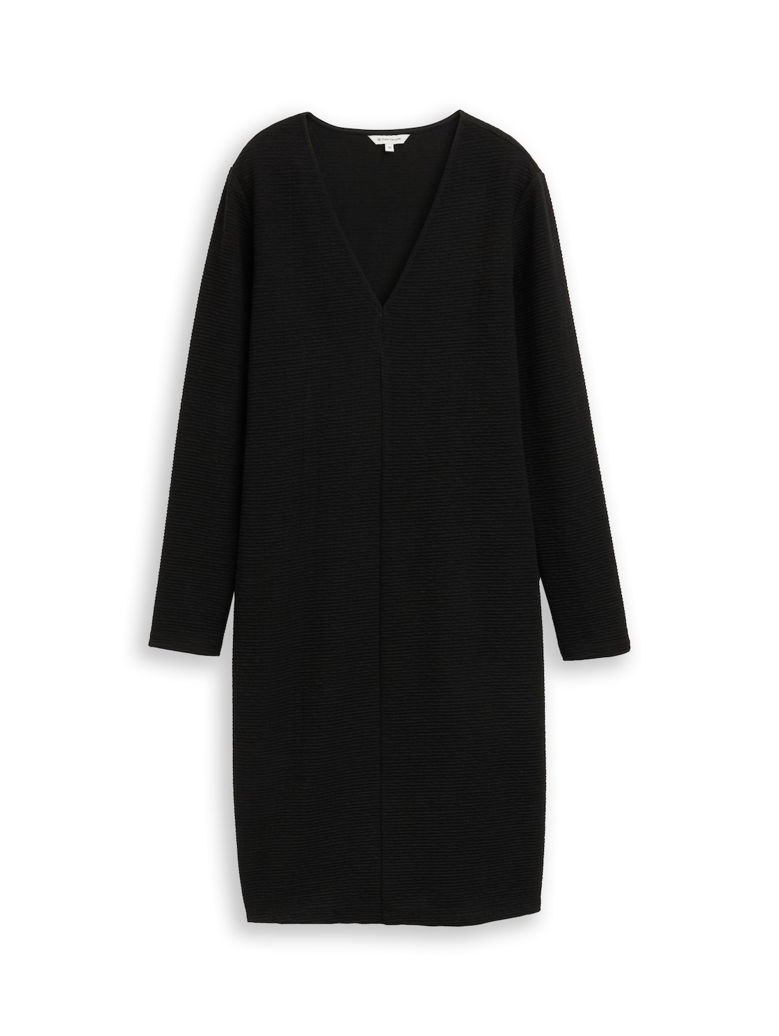 TOM TAILOR Damen Kleid mit Glitzer-Effekt, schwarz, Uni, Gr. 46 von Tom Tailor