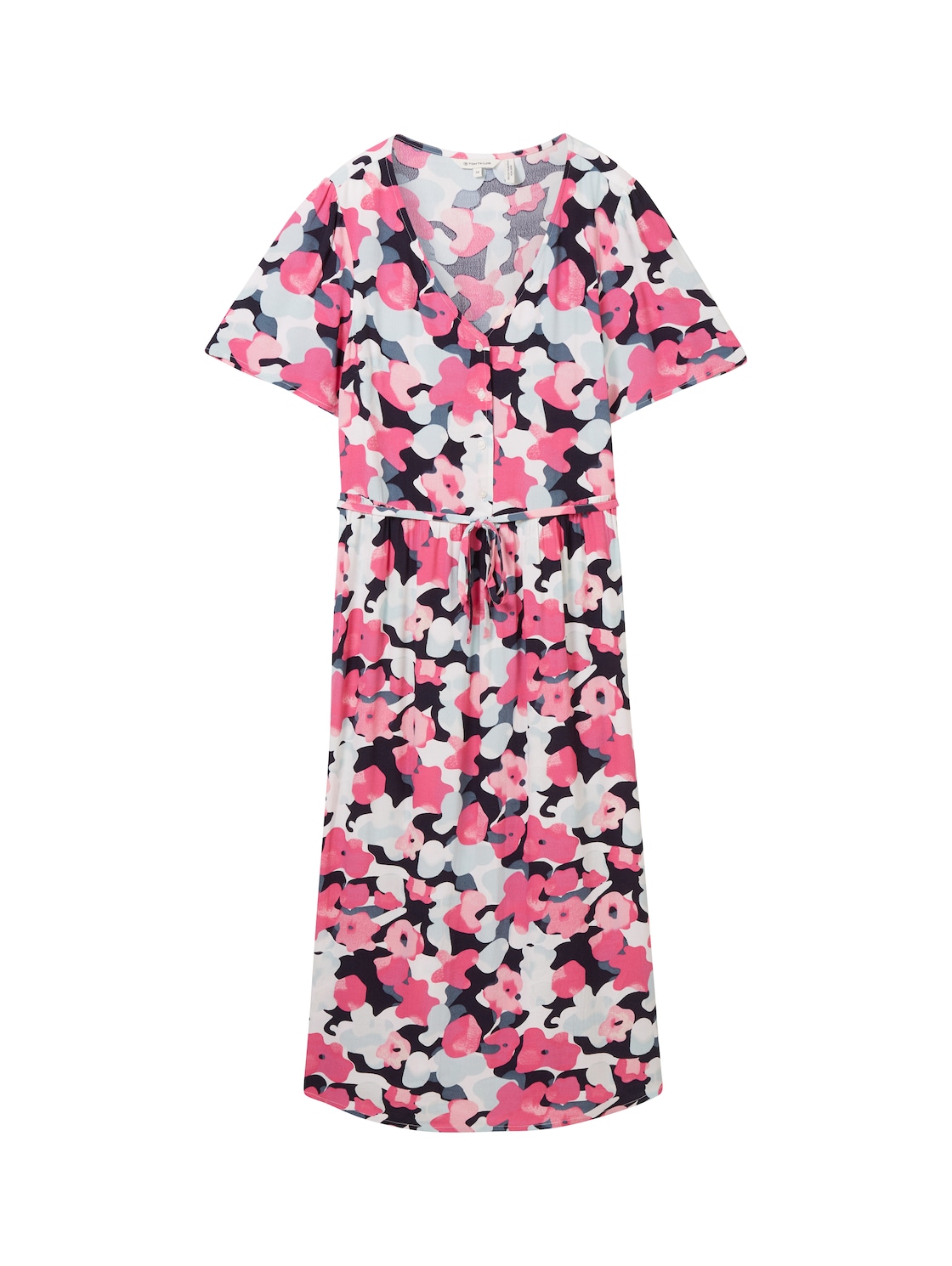 TOM TAILOR Damen Kleid mit Print, rosa, Allover Print, Gr. 34 von Tom Tailor