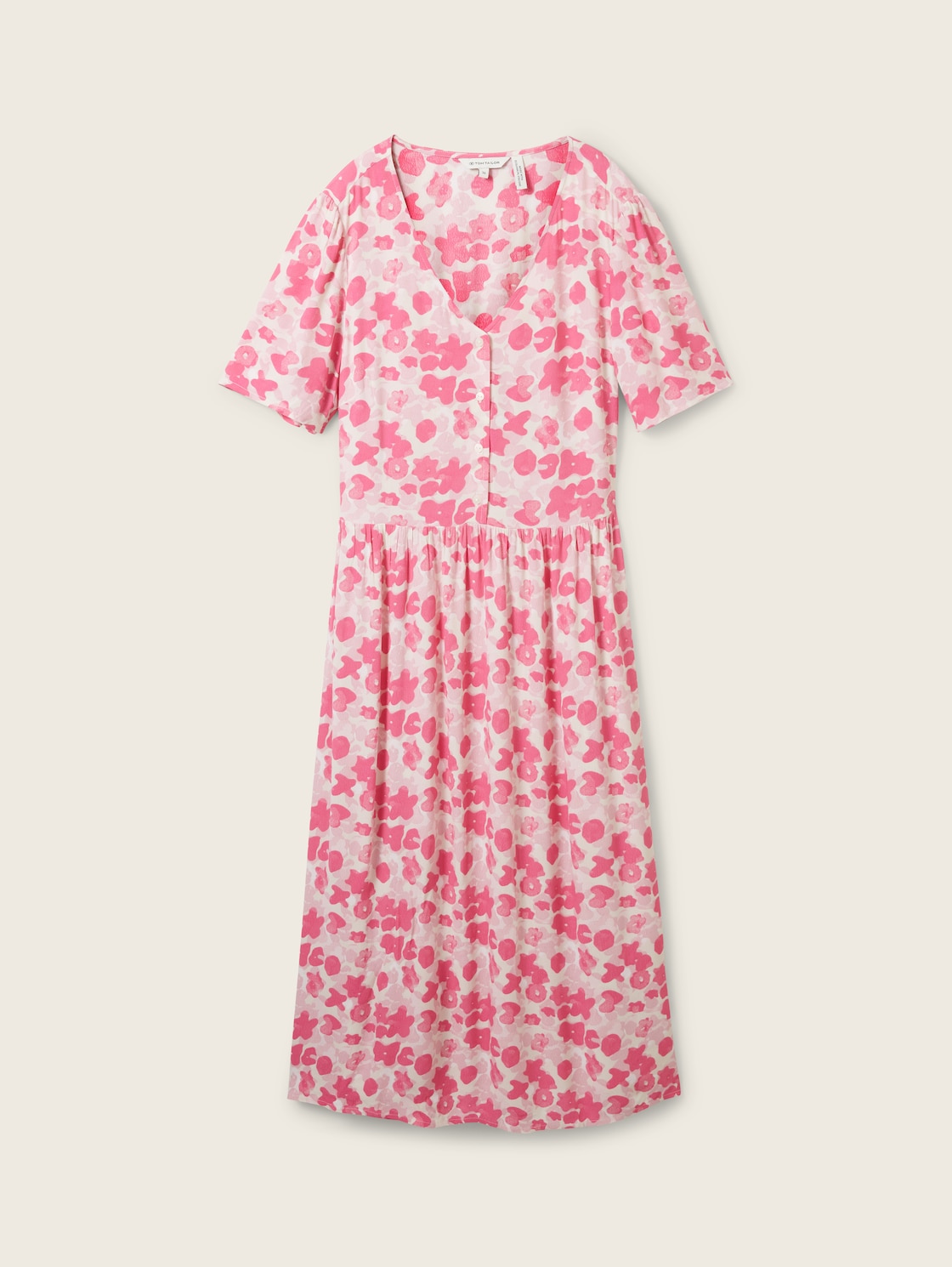 TOM TAILOR Damen Kleid mit Print, rosa, Allover Print, Gr. 36 von Tom Tailor