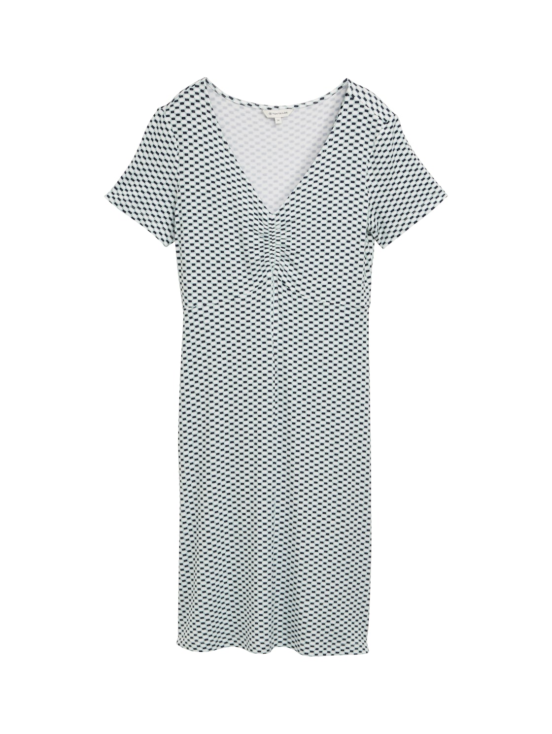 TOM TAILOR Damen Kleid mit Raffungen, grün, Gemustert, Gr. 34 von Tom Tailor