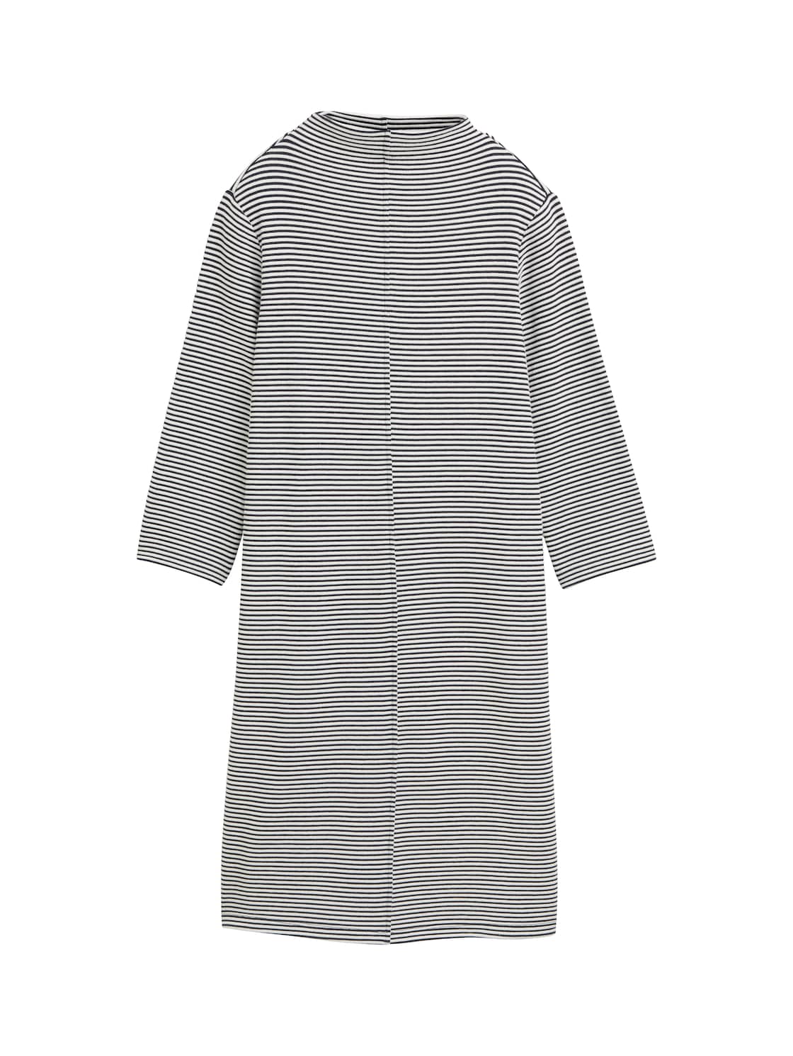 TOM TAILOR Damen Kleid mit Streifenmuster, blau, Gestreift, Gr. 40 von Tom Tailor