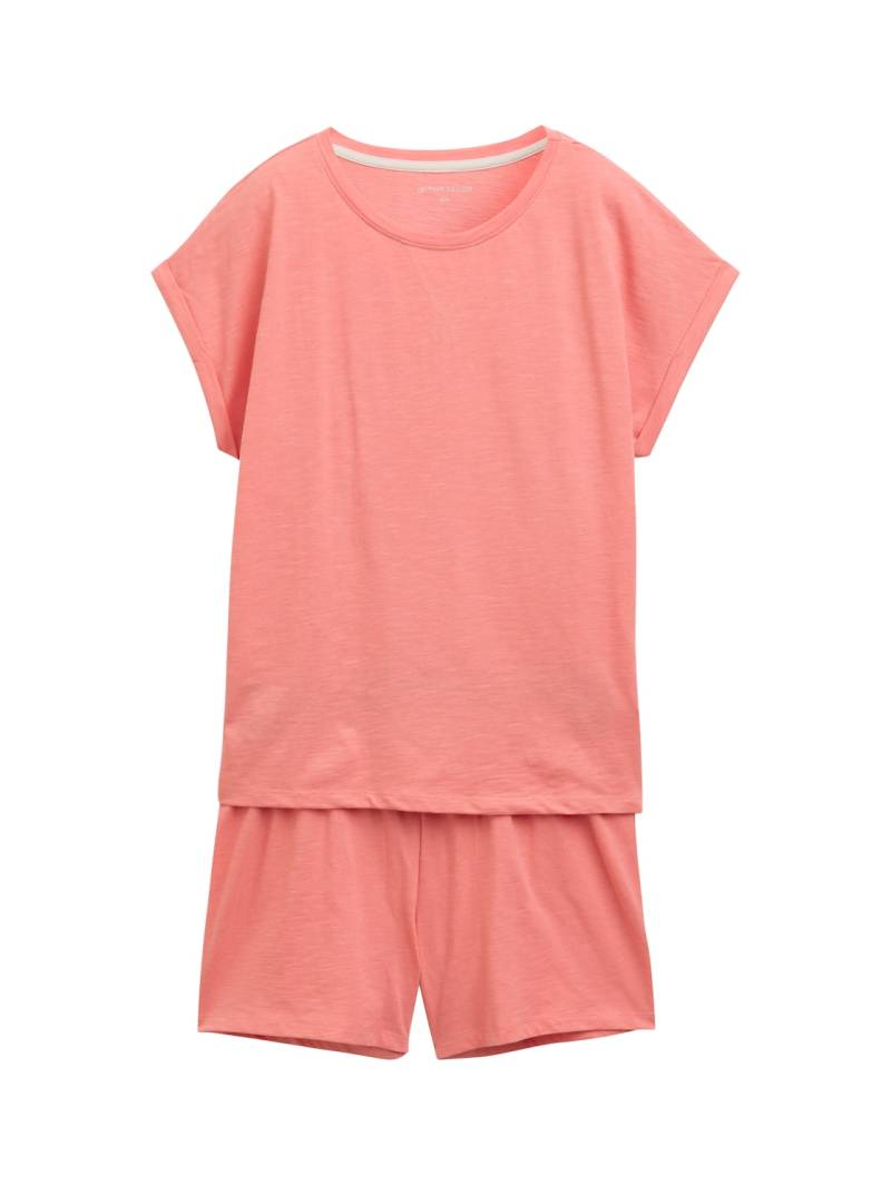 TOM TAILOR Damen Pyjama-Set mit Text-Print, rot, Print, Gr. XL/42 von Tom Tailor