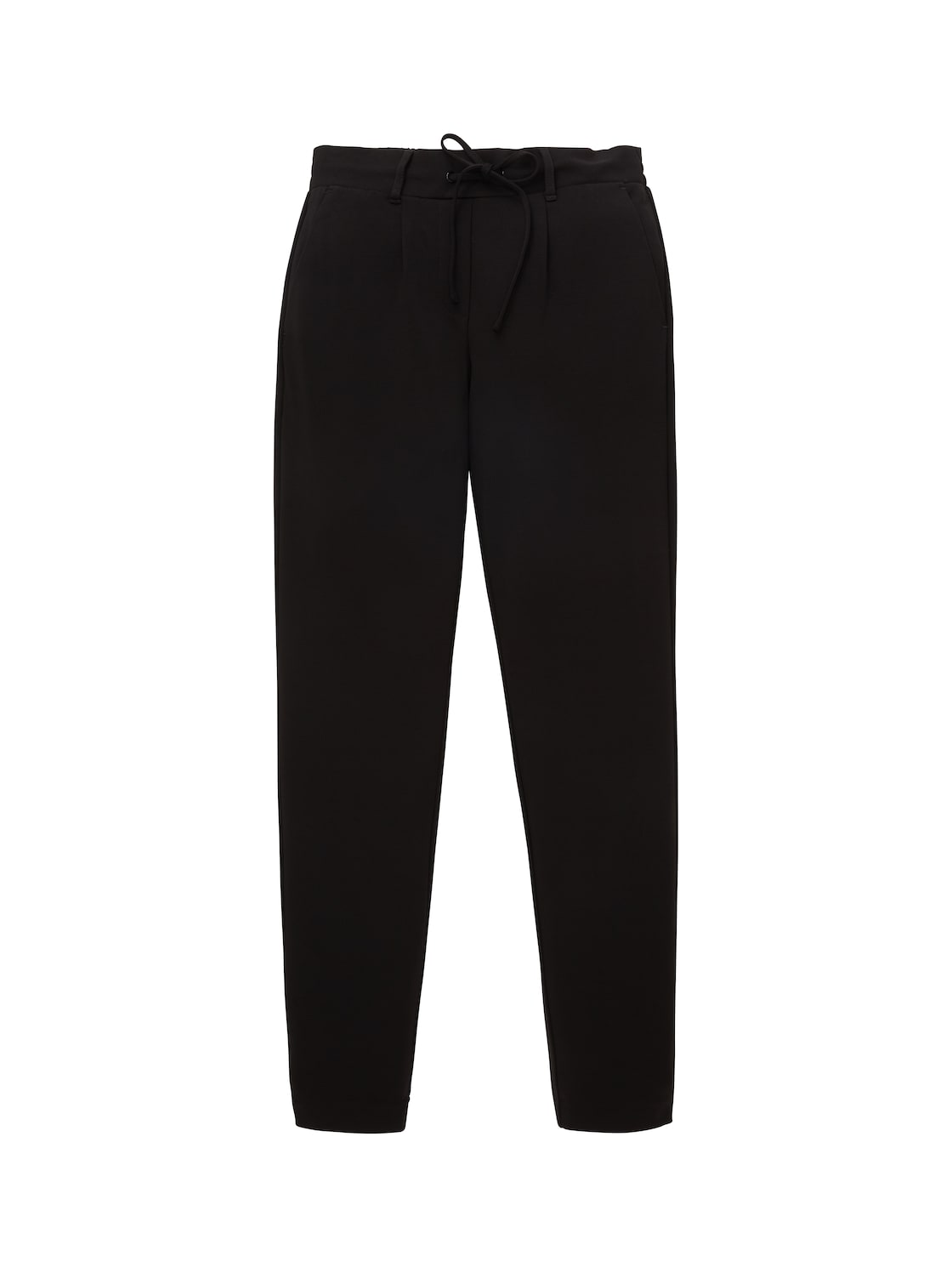TOM TAILOR Damen Lässige Stoffhose, schwarz, Uni, Gr. 36/32 von Tom Tailor