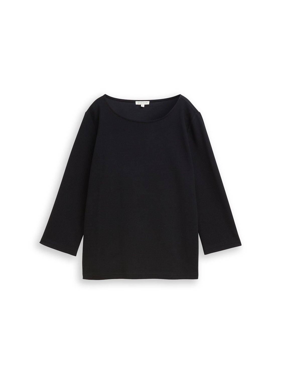 TOM TAILOR Damen Langarmshirt mit Ottoman-Struktur, schwarz, Uni, Gr. XS TOM TAILOR Damen Langarmshirt mit Ottoman-Struktur, schwarz, Uni, Gr. XS von Tom Tailor