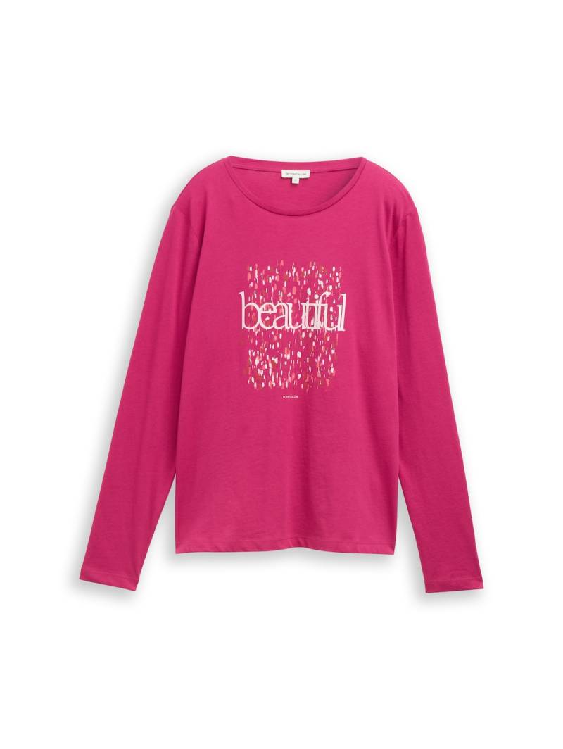TOM TAILOR Damen Langarmshirt mit Print, bunt, Uni, Gr. XXL TOM TAILOR Damen Langarmshirt mit Print, bunt, Uni, Gr. XXL von Tom Tailor