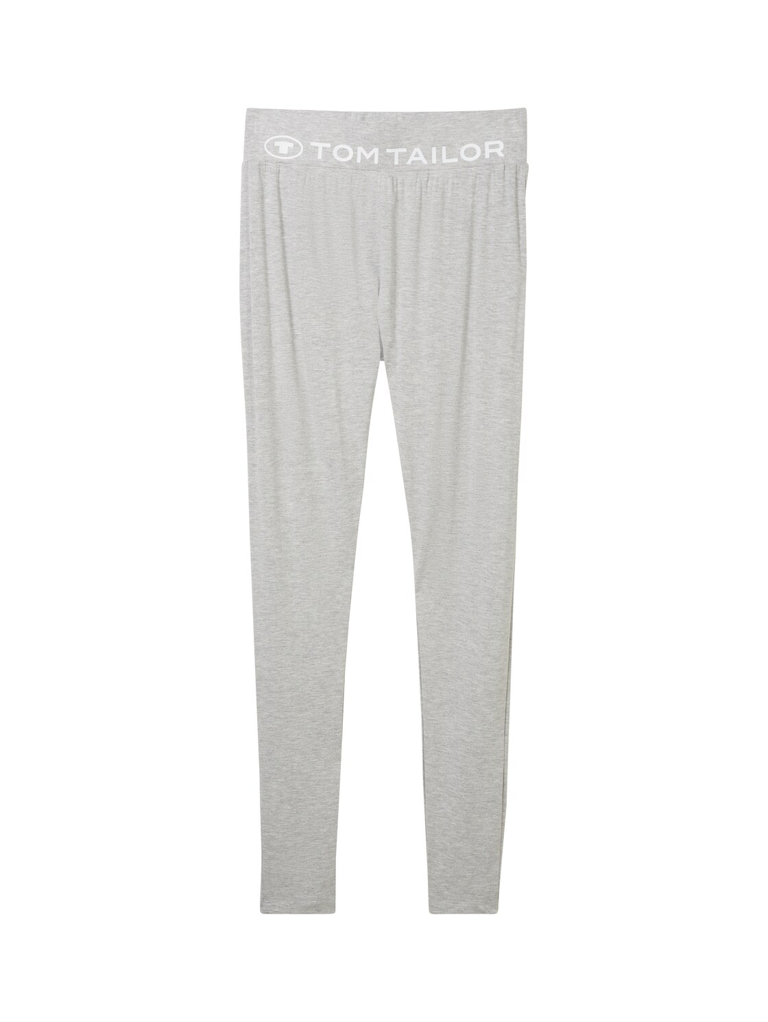 TOM TAILOR Damen Leggings mit Logo-Print, grau, Melange Optik, Gr. 3XL/46 von Tom Tailor