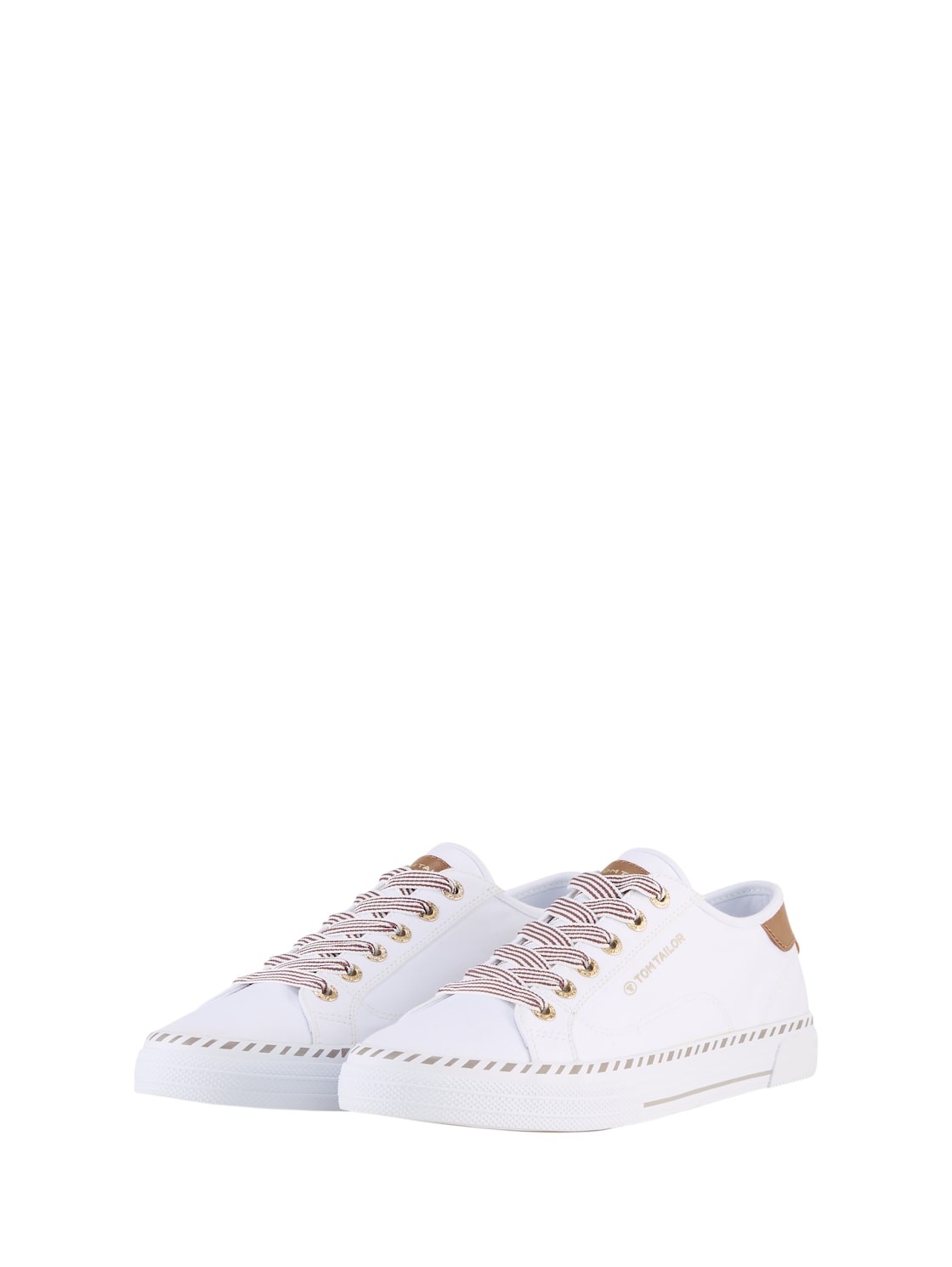 TOM TAILOR Damen Leichter Sneaker aus Textilstoff, weiß, Uni, Gr. 38 von Tom Tailor