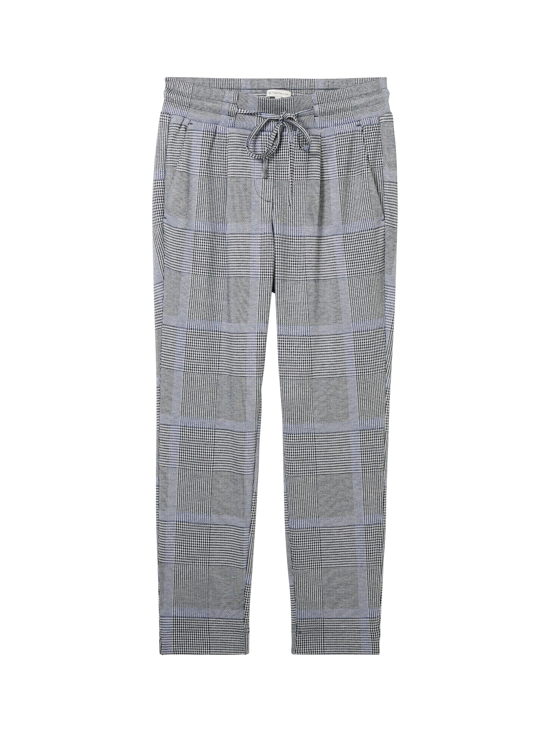 TOM TAILOR Damen Lockere Karohose mit LENZING™ ECOVERO™, blau, Kariert, Gr. 44/28 von Tom Tailor