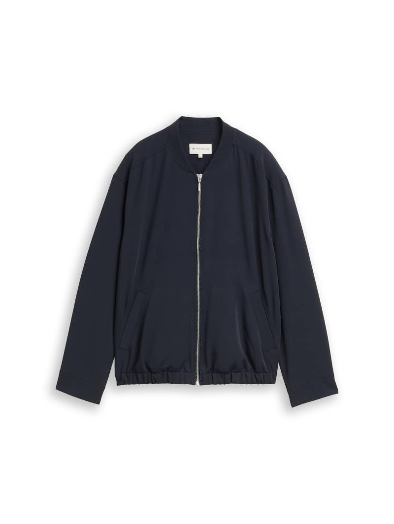 TOM TAILOR Damen Loose Fit Blouson Jacke, blau, Uni, Gr. 42 von Tom Tailor