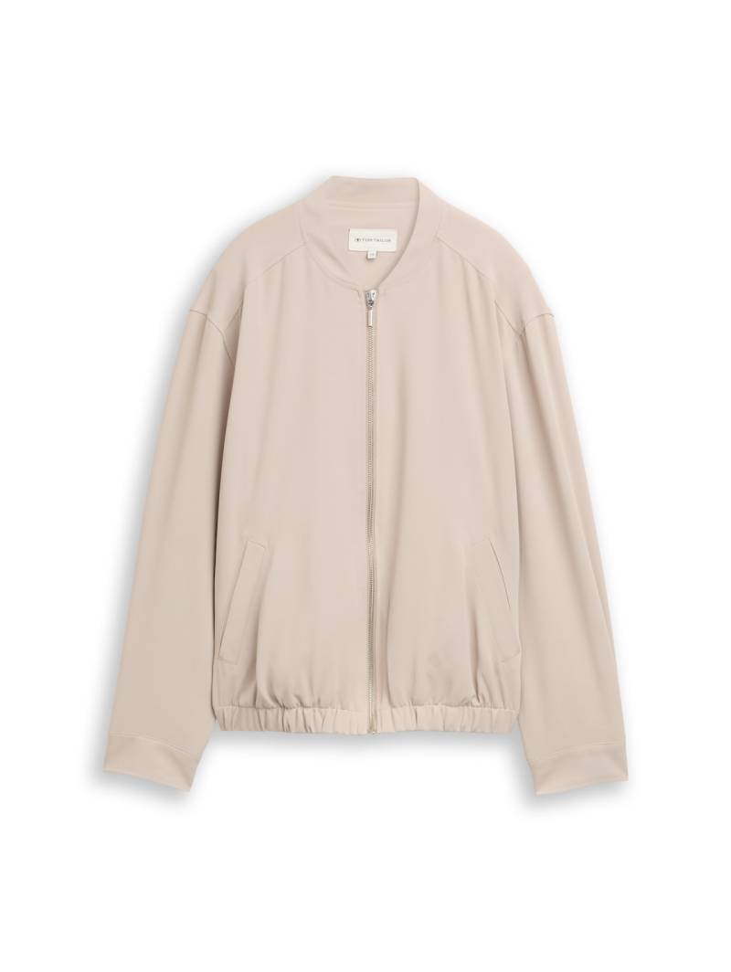 TOM TAILOR Damen Loose Fit Blouson Jacke, grau, Uni, Gr. 34 von Tom Tailor