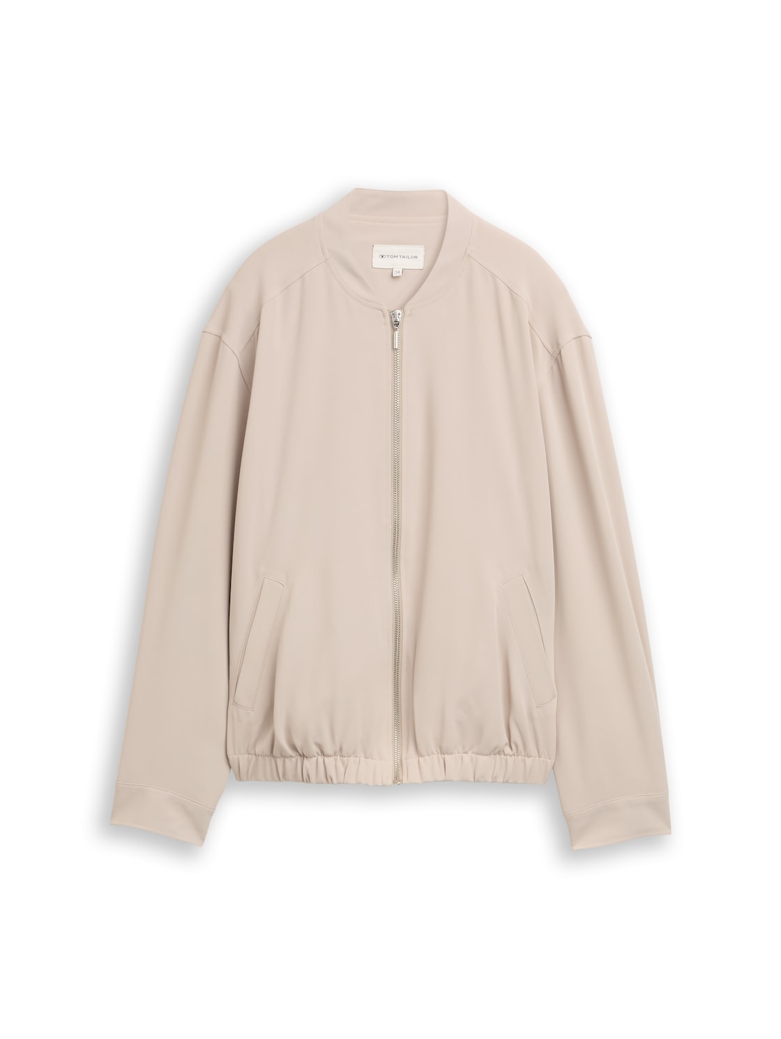 TOM TAILOR Damen Loose Fit Blouson Jacke, grau, Uni, Gr. 44 von Tom Tailor