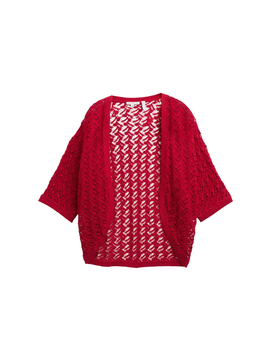 TOM TAILOR Damen Loose Fit Bolero Cardigan, rot, Uni, Gr. L TOM TAILOR Damen Loose Fit Bolero Cardigan, rot, Uni, Gr. L von Tom Tailor